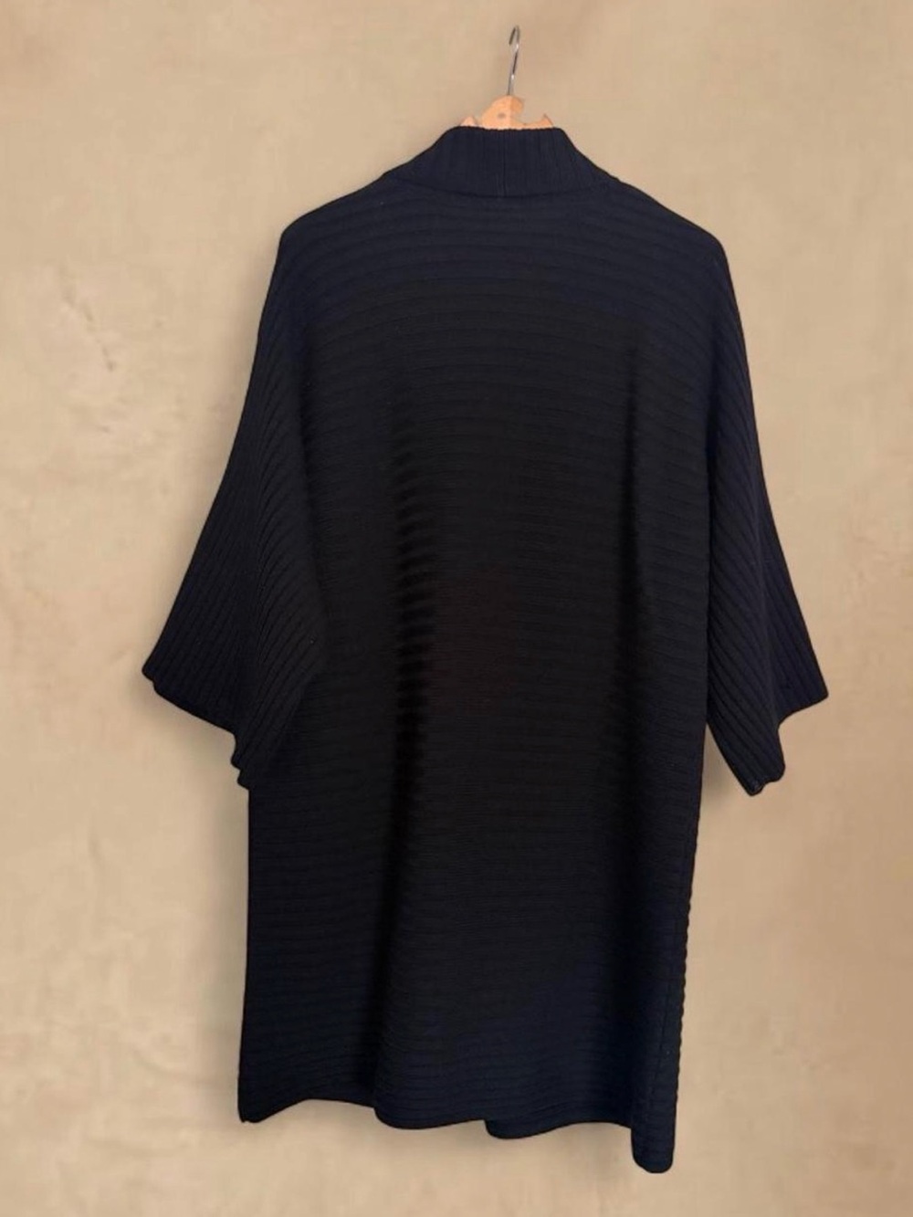 Talbots Black Ribbed Open-Front Cardigan - XXL - Picture 3 of 8